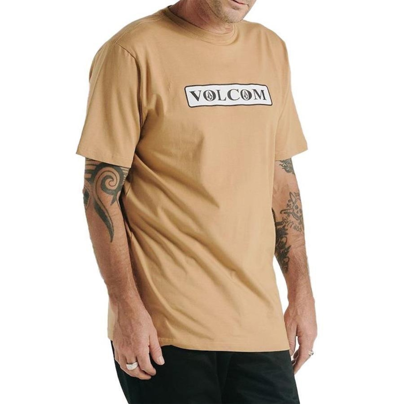 Camiseta Volcom Dual Stone - Masculina - Foto 1