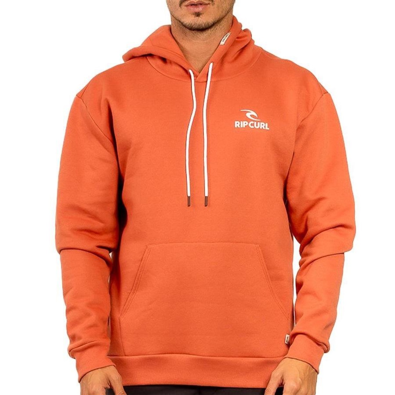 Blusão de Moletom Rip Curl Canguru Brand Stack - Masculino - Foto 1