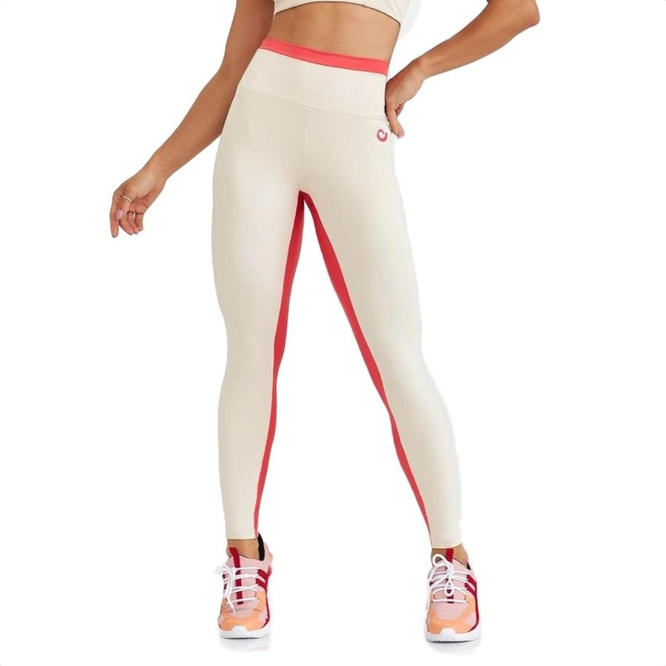 Calça Legging Caju Brasil Nakay com Recortes Coloridos - Feminino - Foto 1