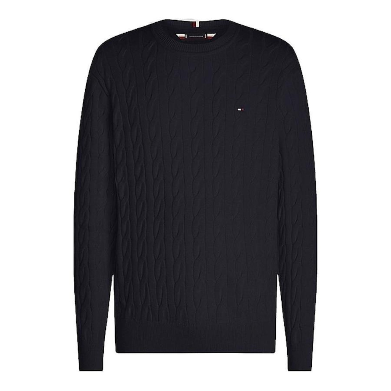 Blusão Suéter Tommy Hilfiger Manga Longa Classic Cable Crew Masculino - Foto 1