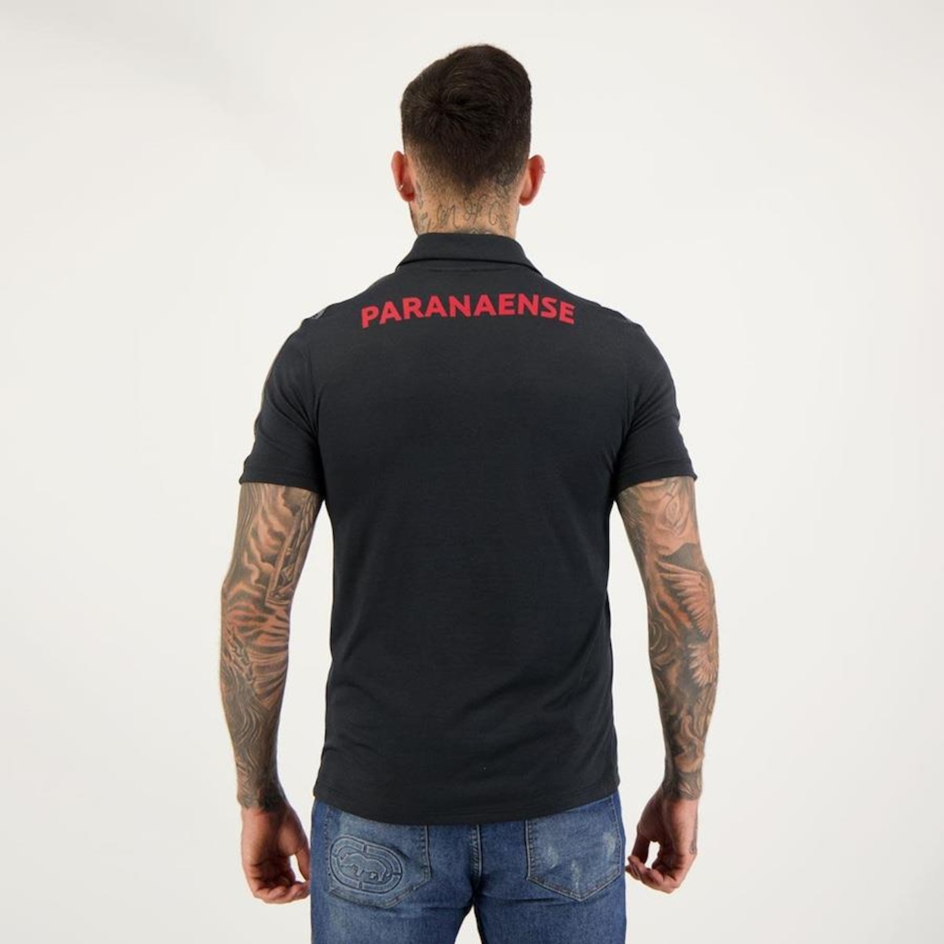 Camisa Polo do Athletico Paranaense Viagem 2022 Umbro - Masculina - Foto 4