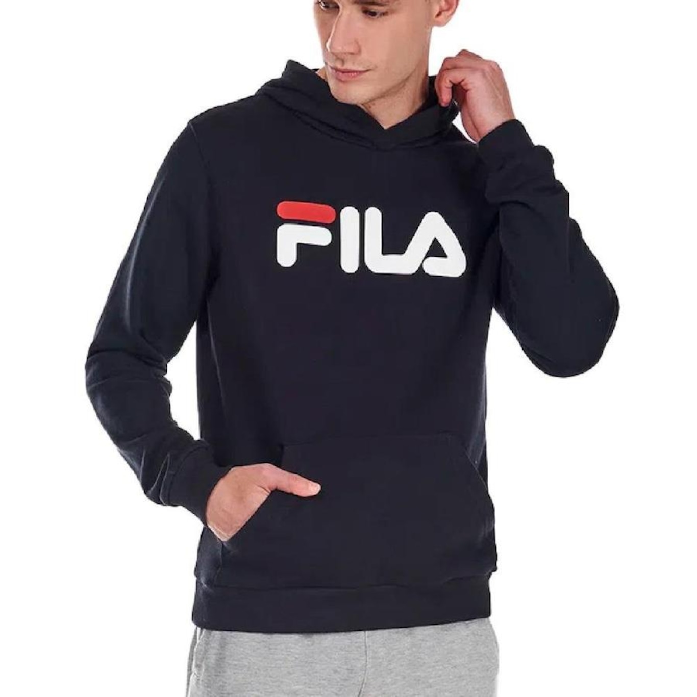 Blusão de Moletom Fila Basic Letter - Masculina - Foto 1