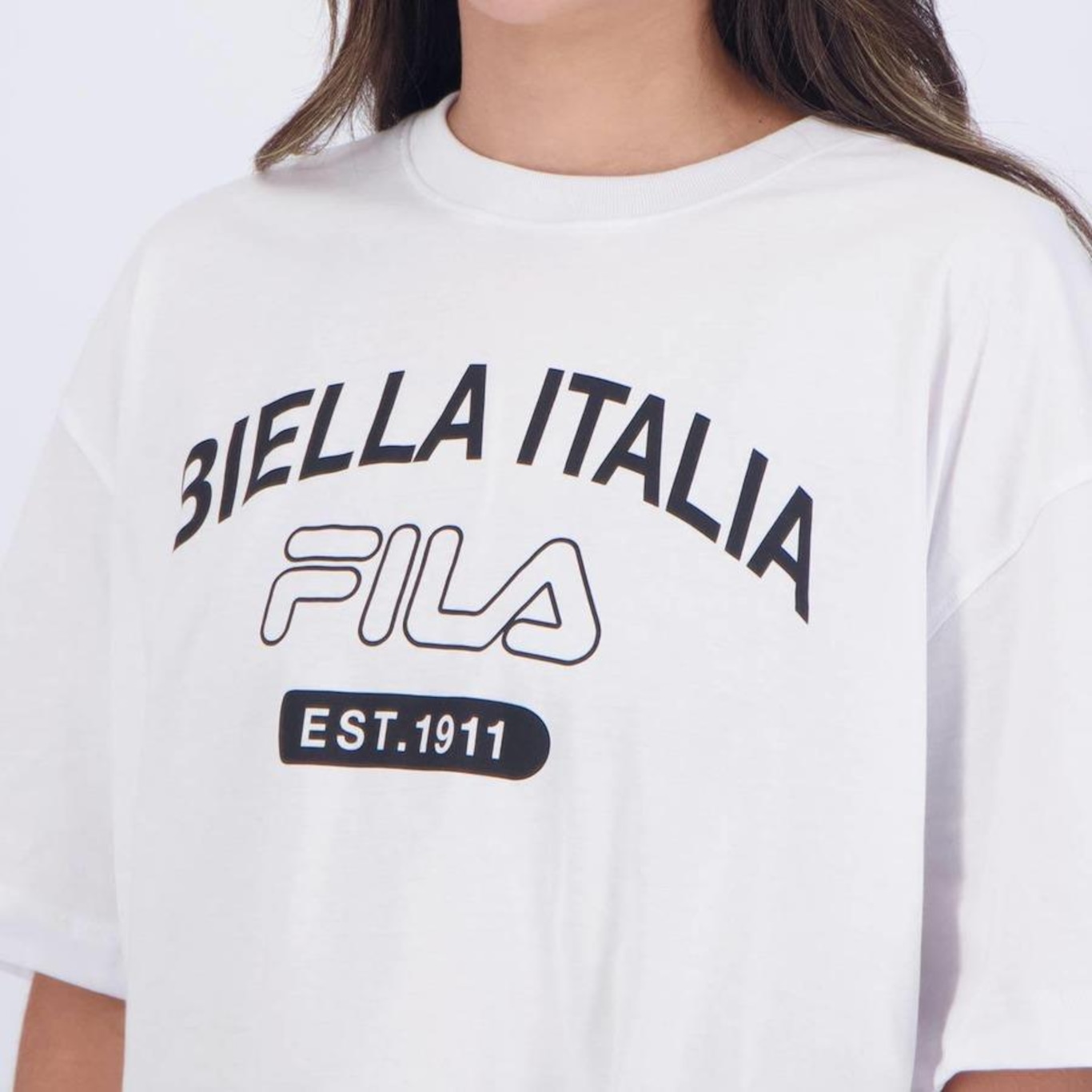 Blusa Cropped Fila Uc Biella Italia - Feminina - Foto 5