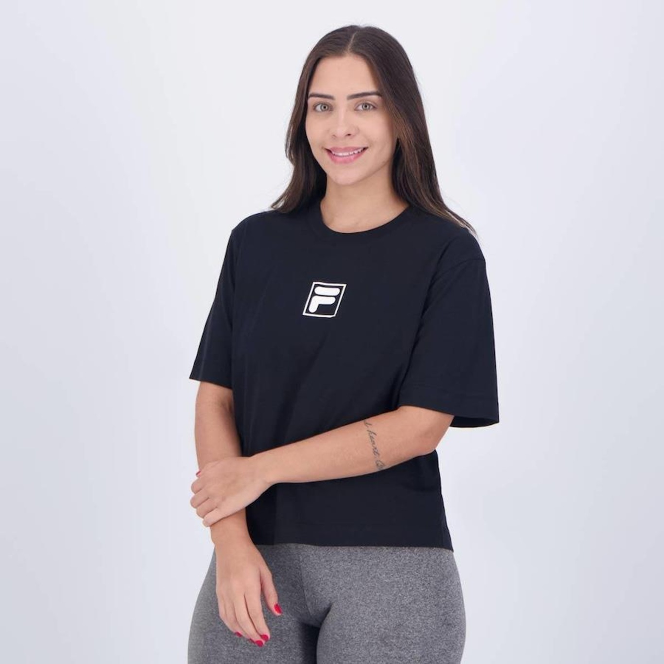 Camiseta Fila White F-Box - Feminina - Foto 3