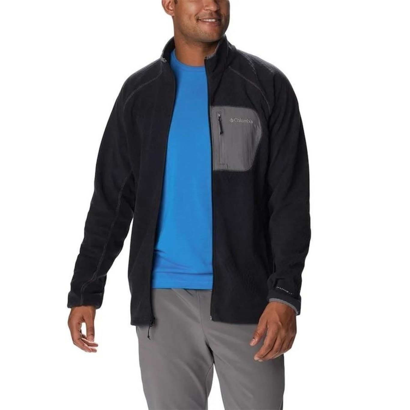 Jaqueta Columbia Masculina Outdoor Tracks Full Zip - Foto 1