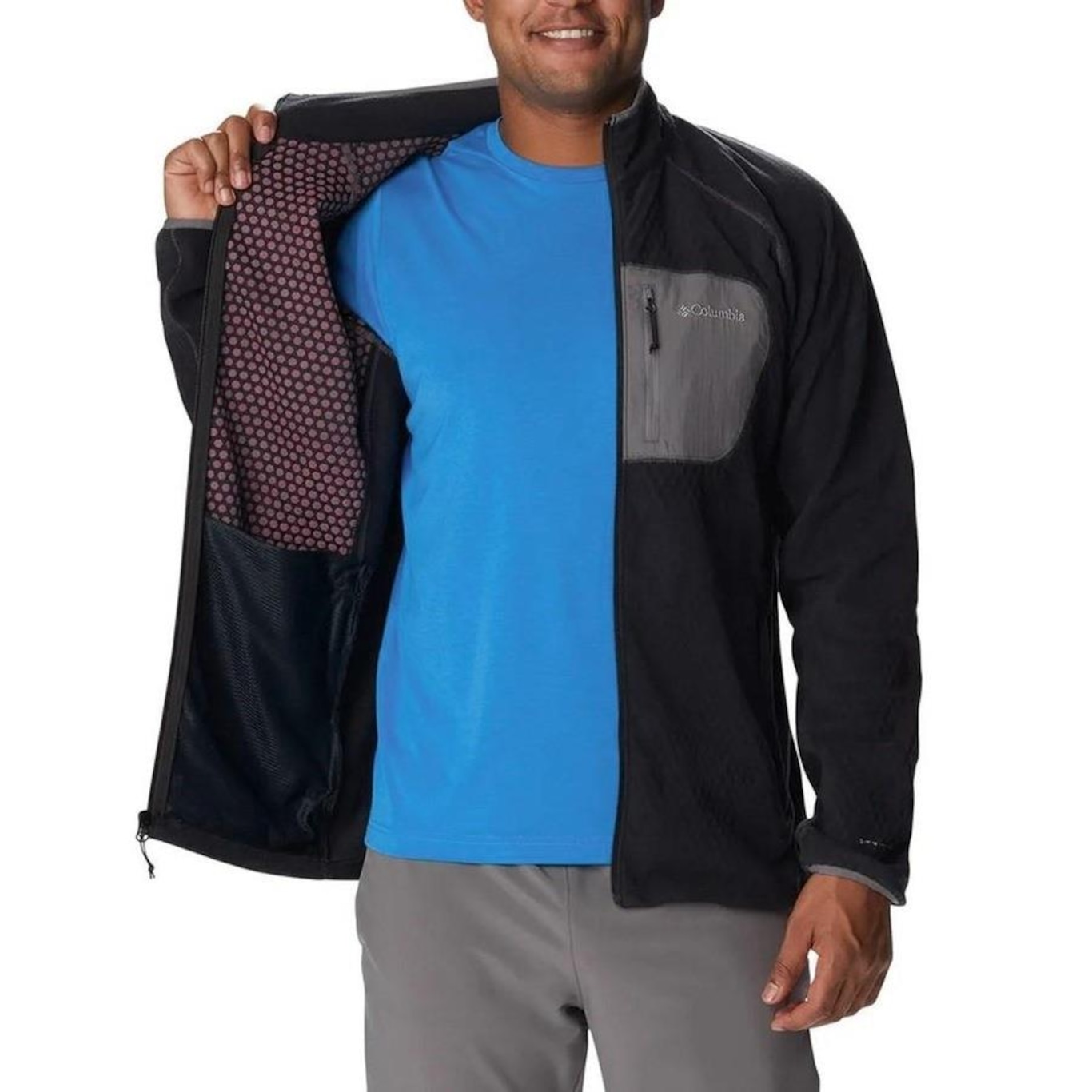 Jaqueta Columbia Masculina Outdoor Tracks Full Zip - Foto 3