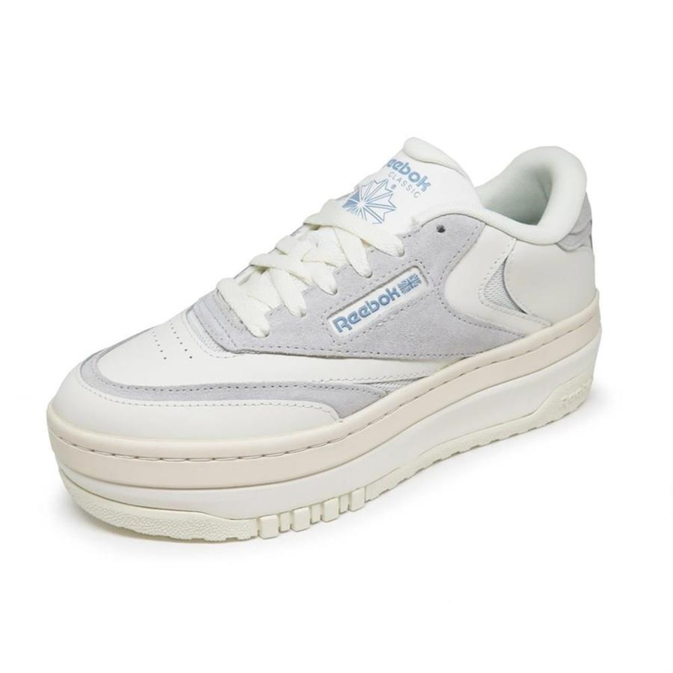 Tênis Reebok Club Extra Chalk Pure Grey 2 Vintage - Unissex - Foto 1