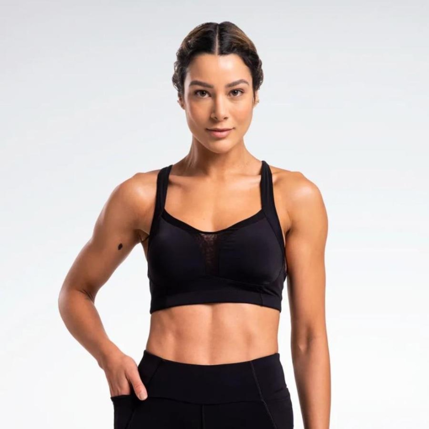 Top Fitness com Bojo Reebok Impact Supp - Feminino - Foto 1