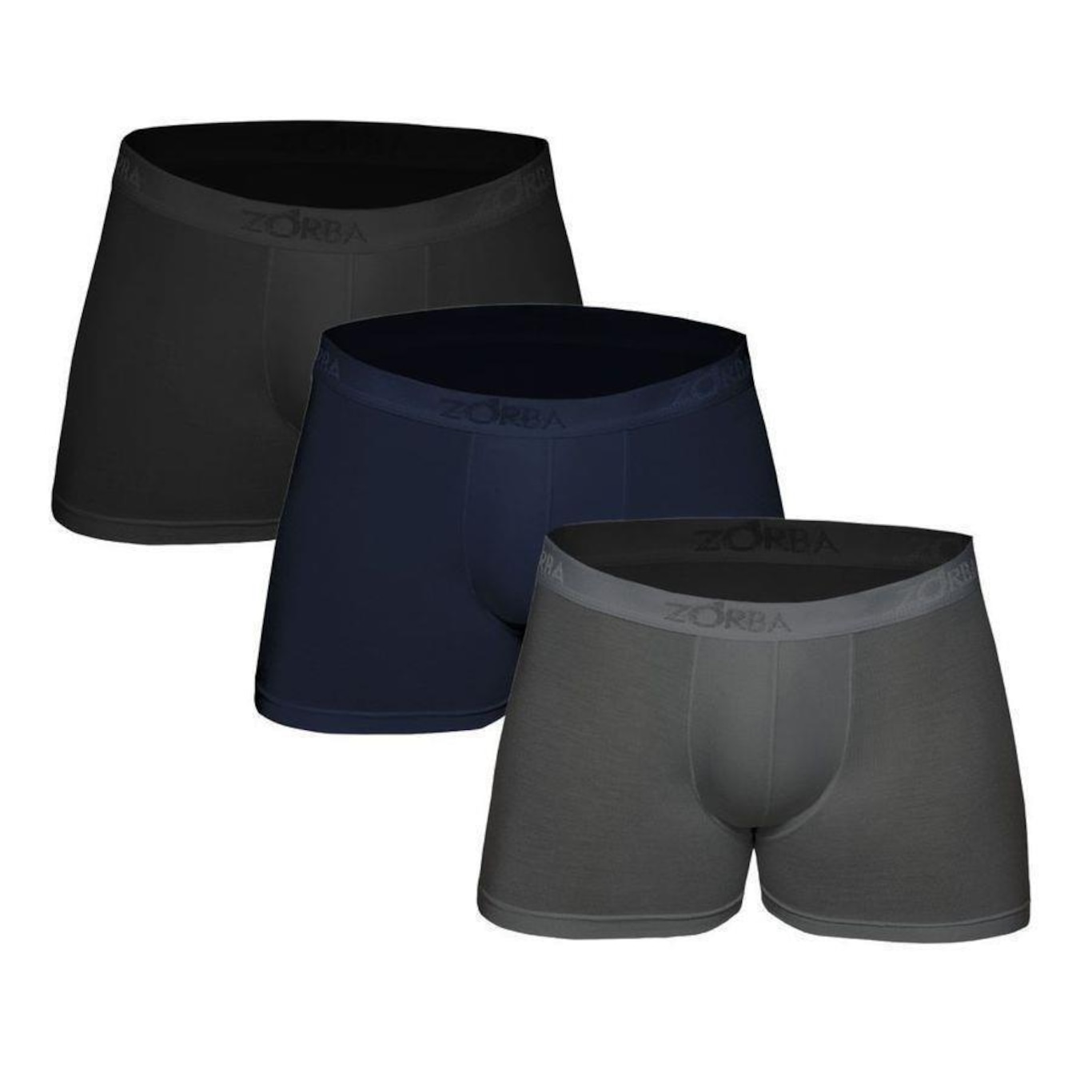 Kit 3 Cuecas Zorba Boxer Fit Modal 689 Masculina - Foto 1