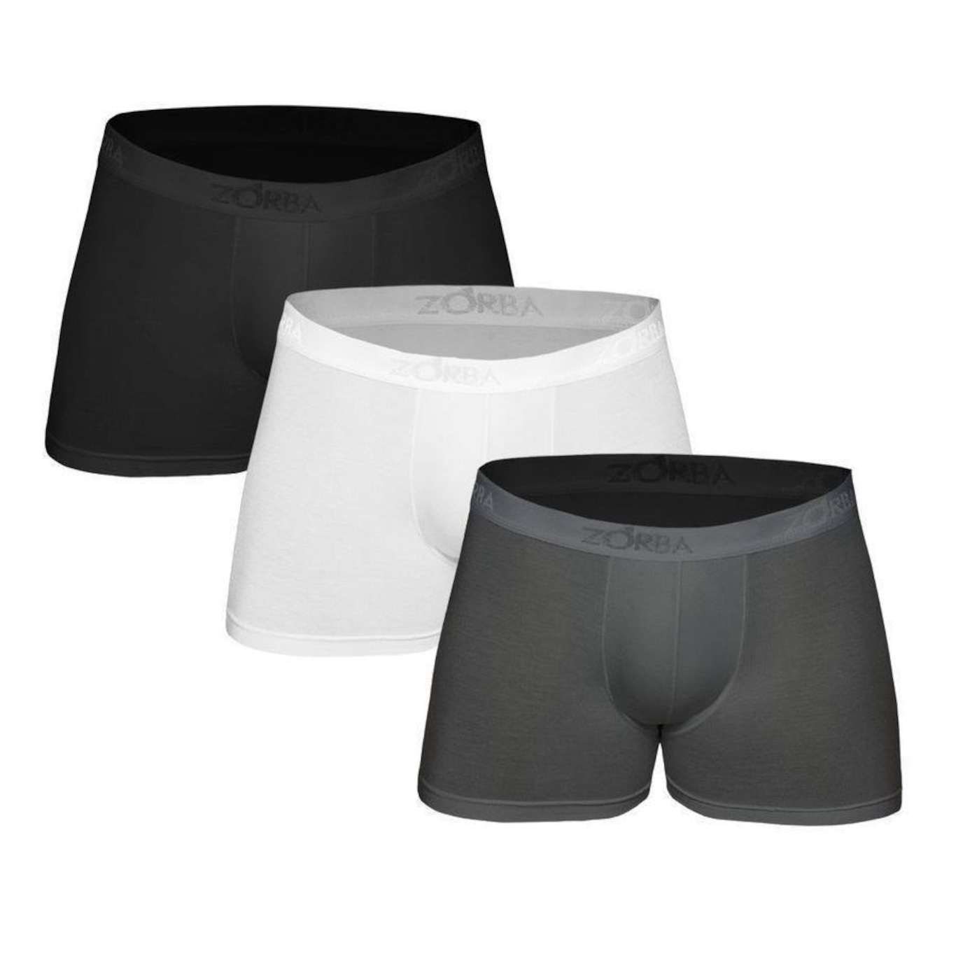 Kit 3 Cuecas Zorba Boxer Fit Modal 689 Masculina - Foto 1