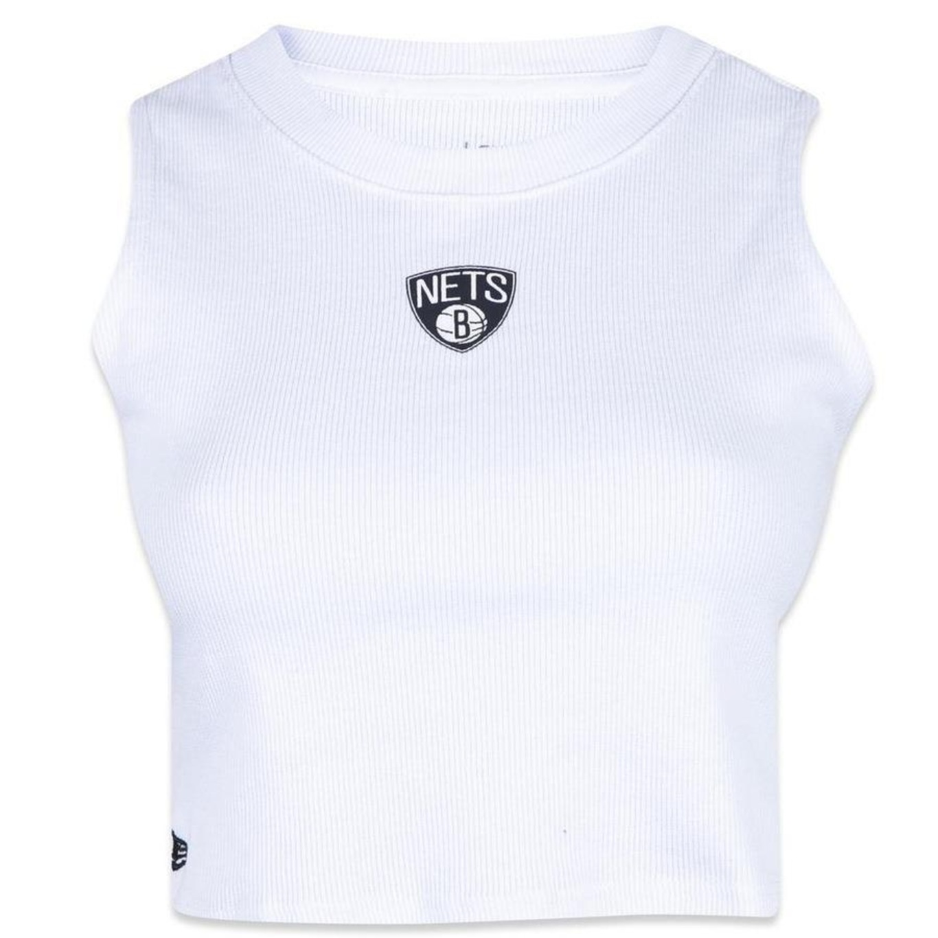 Camiseta Regata New Era Cropped Feminina Nba Brooklyn Nets Logo - Feminina - Foto 1