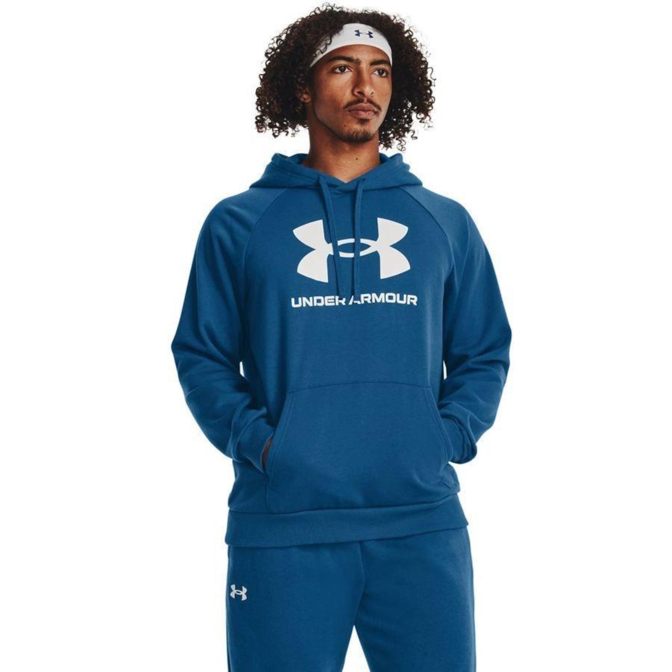 Blusão de Moletom Masculino Under Armour Rival Fleece Logo - Foto 1