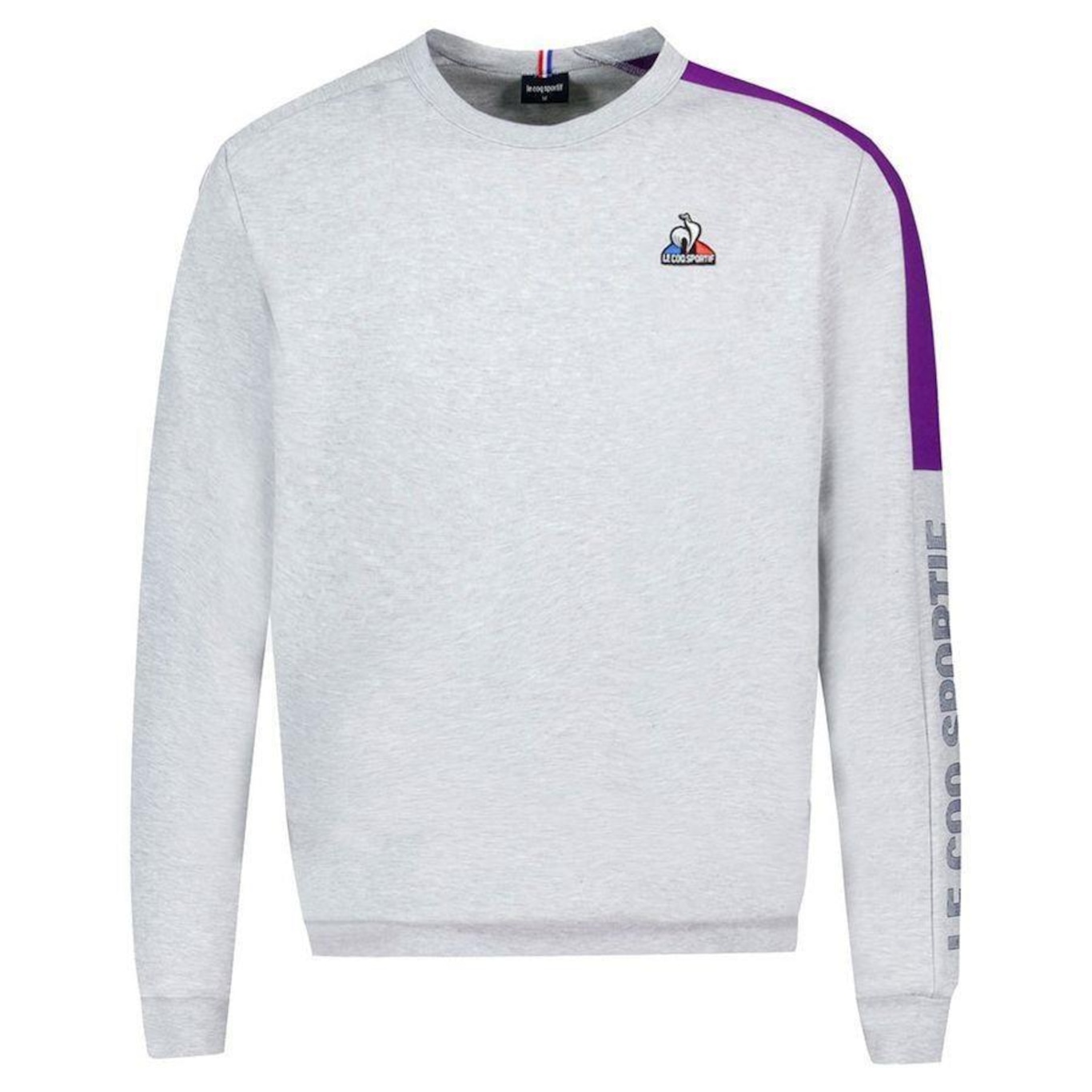 Blusa Saison Crew Sweat Ss Nº1 Cinza e Roxo - Le Coq Sportif - Le Coq Sportif - Foto 1