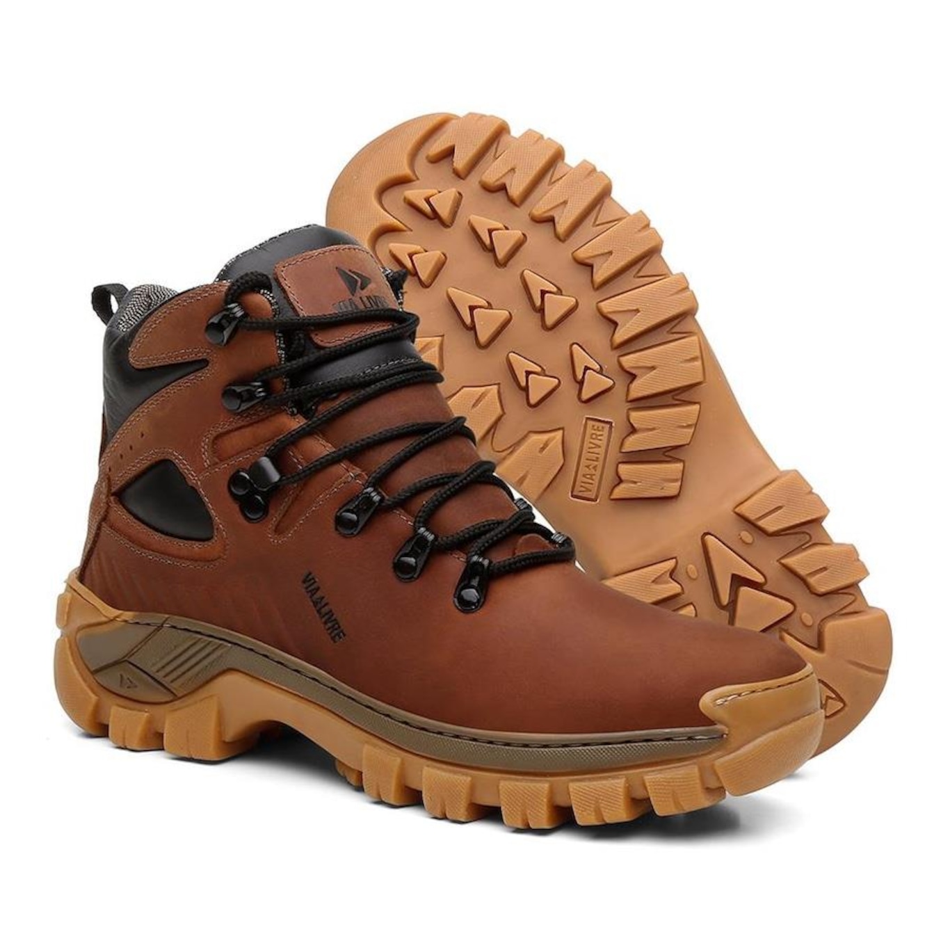 Coturno Bota Adventure Masculino Couro Califórnia Horse - Foto 3