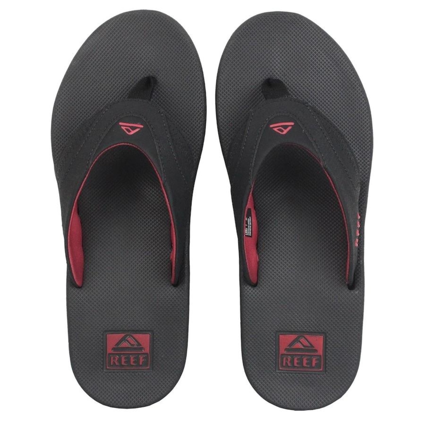 Chinelo Reef Mick Fanning Black Red - Masculino - Foto 1