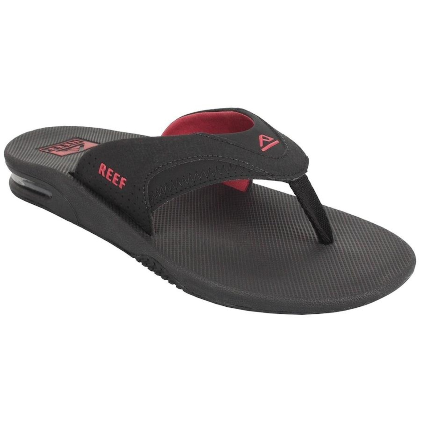 Chinelo Reef Mick Fanning Black Red - Masculino - Foto 2