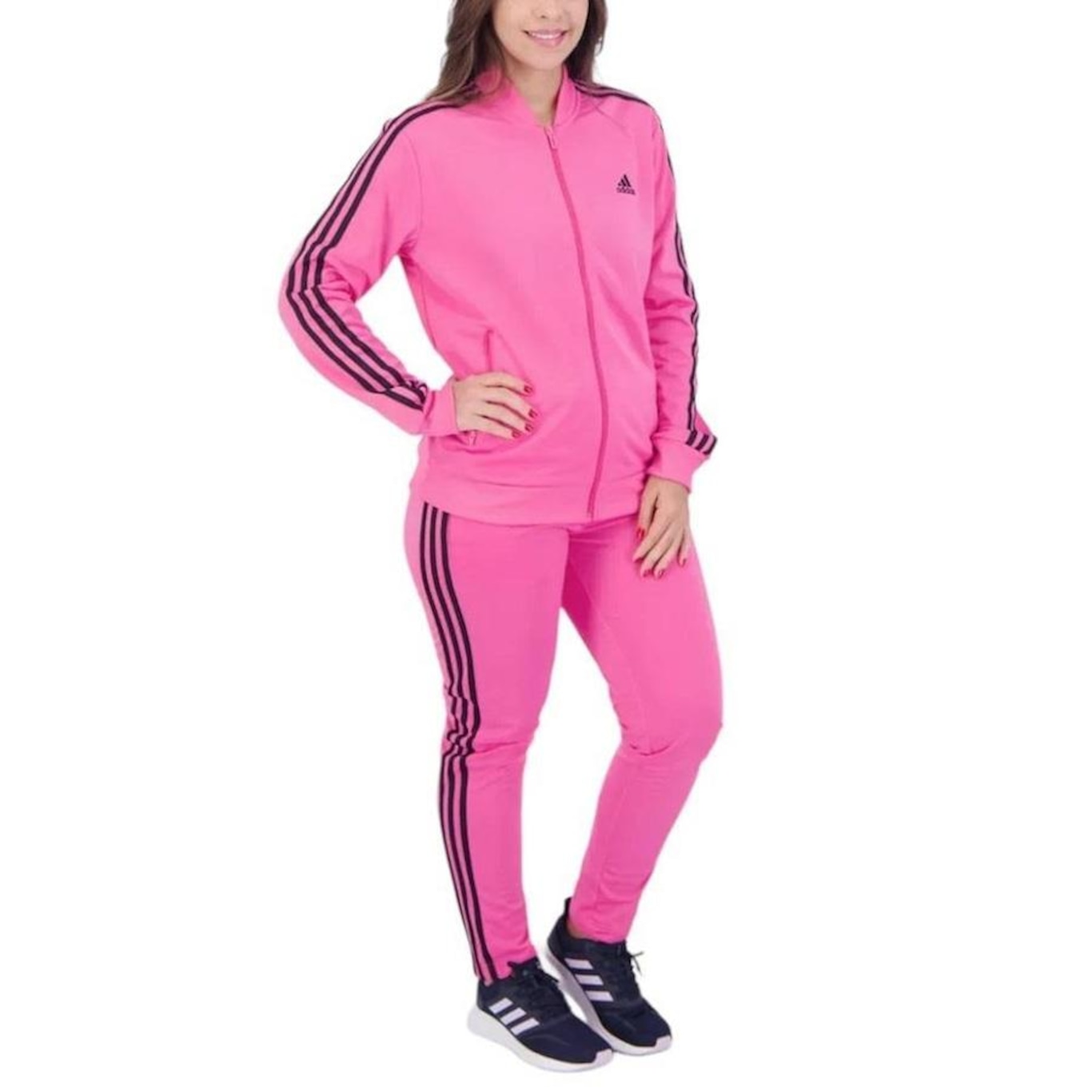 Agasalho Adidas W 3S Tr Ts - Feminino - Foto 2