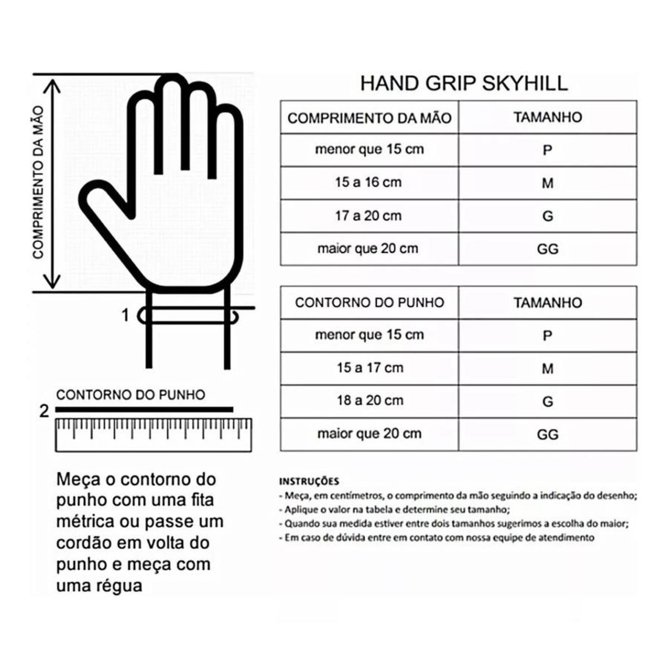 Luva Palmar Hand Grip Competition Skyhill - Adulto - Foto 6