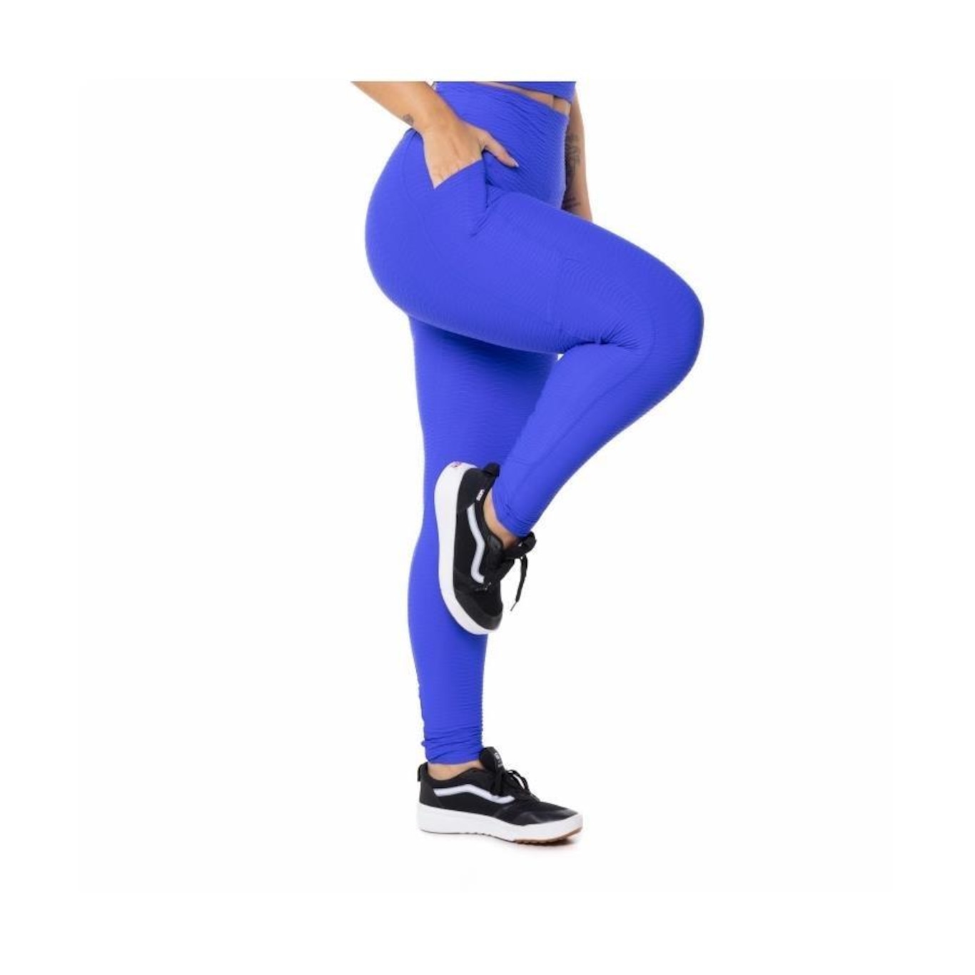 Calça Legging Orbits Fitness Poliamida com Textura Relevo Bolso - Feminina - Foto 3