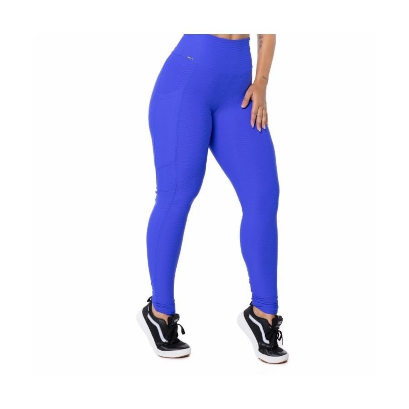 Calça Legging Orbits Fitness Poliamida com Textura Relevo Bolso - Feminina - Foto 2