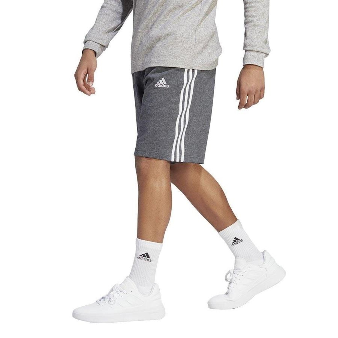 Bermuda de Moletom adidas 3S Sj 10 Sho Masculina Centauro