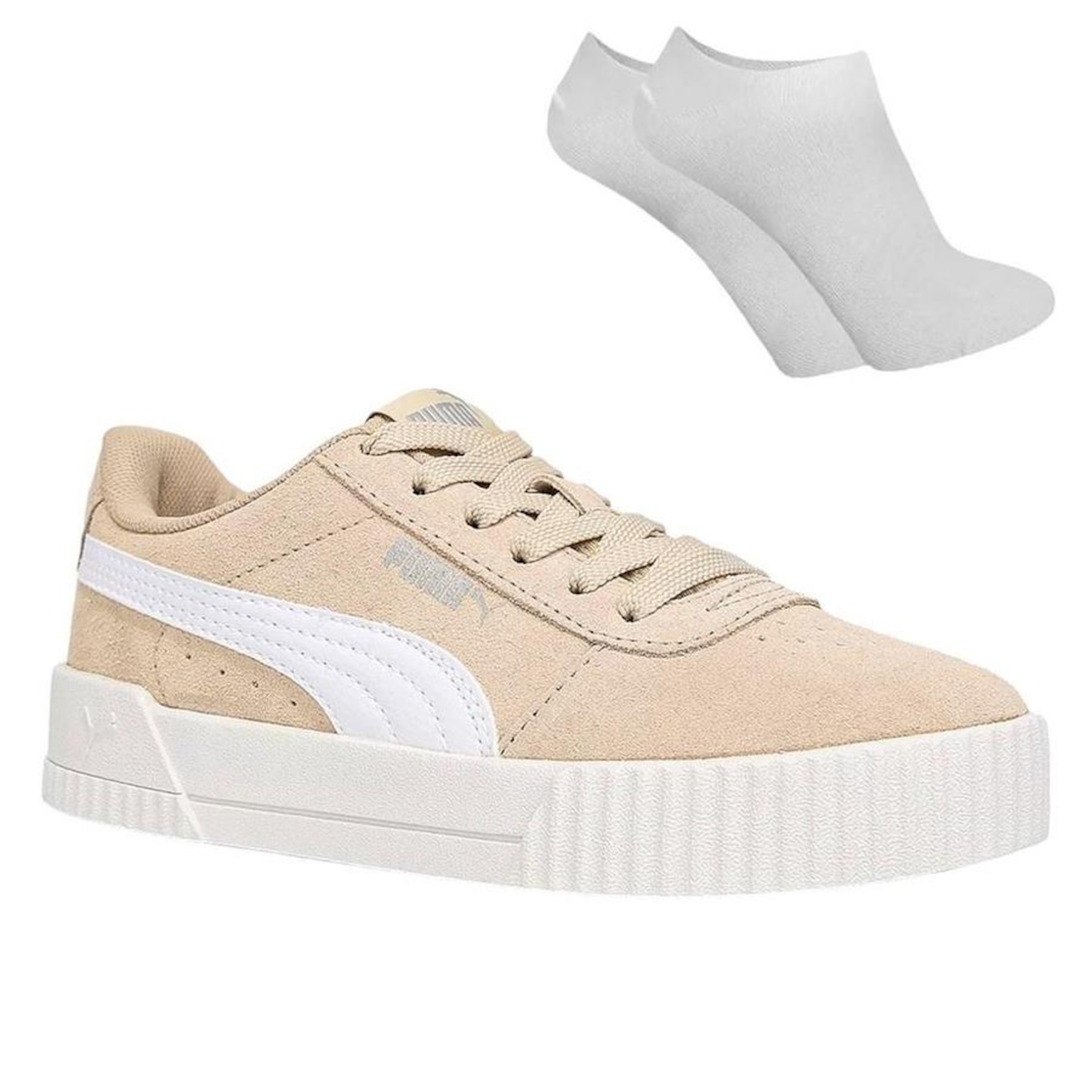 Kit Tênis Puma Carina + Meia - Feminino - Foto 1