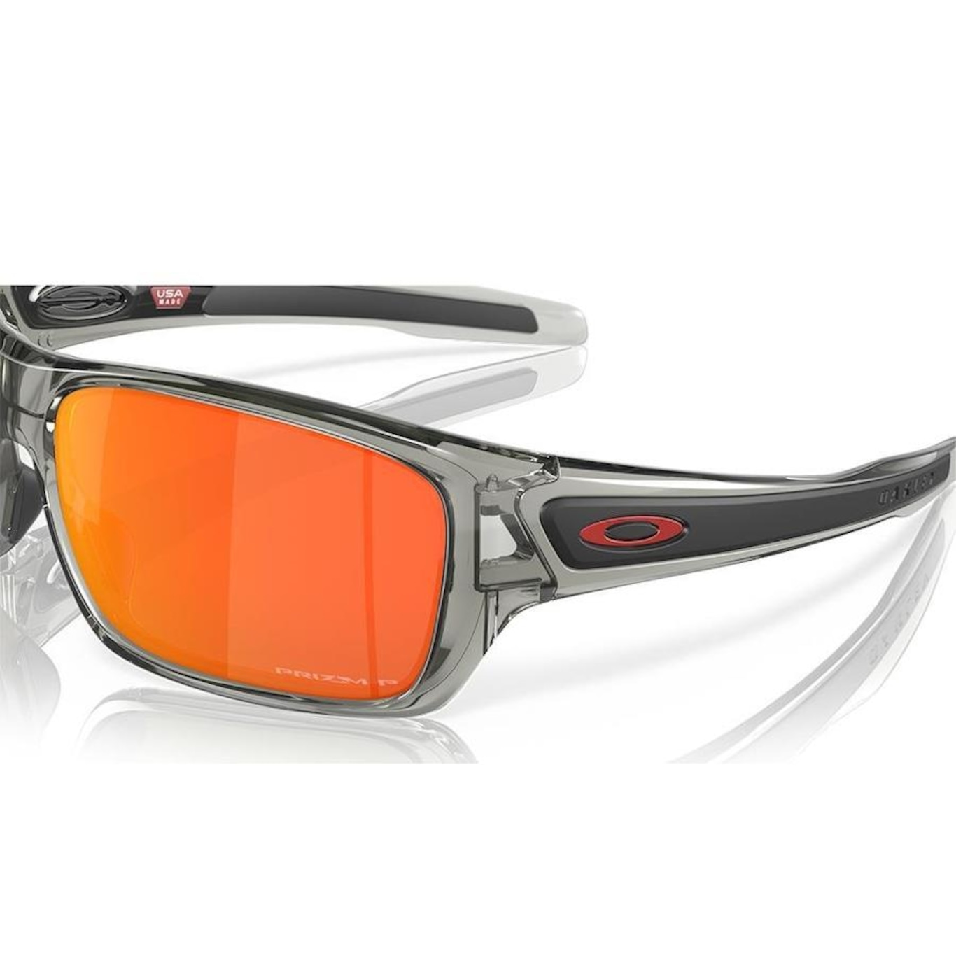 Óculos De Sol Masculino Oakley Turbine Grey Ink Prizm Ruby Polarized - Foto 5