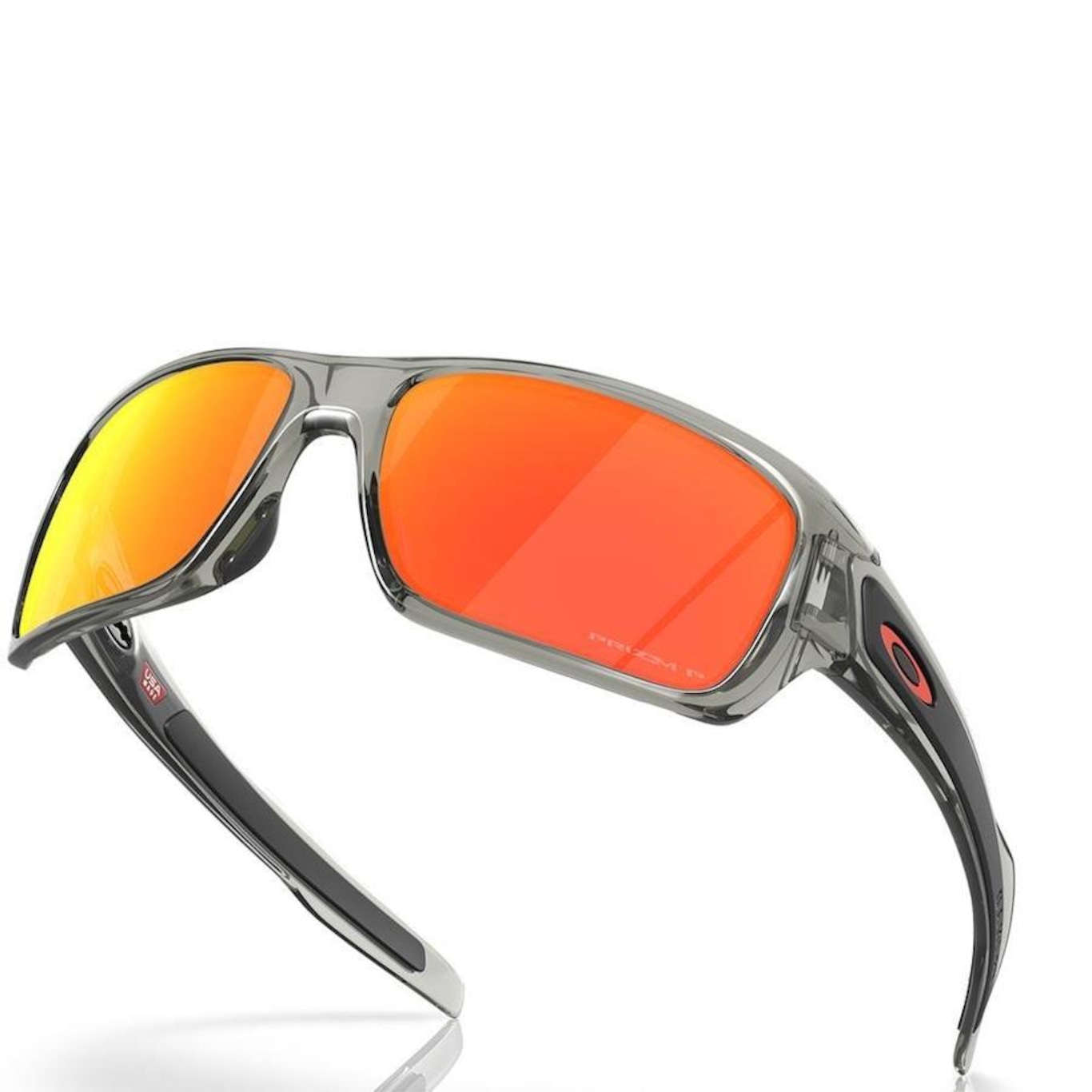 Óculos De Sol Masculino Oakley Turbine Grey Ink Prizm Ruby Polarized - Foto 6