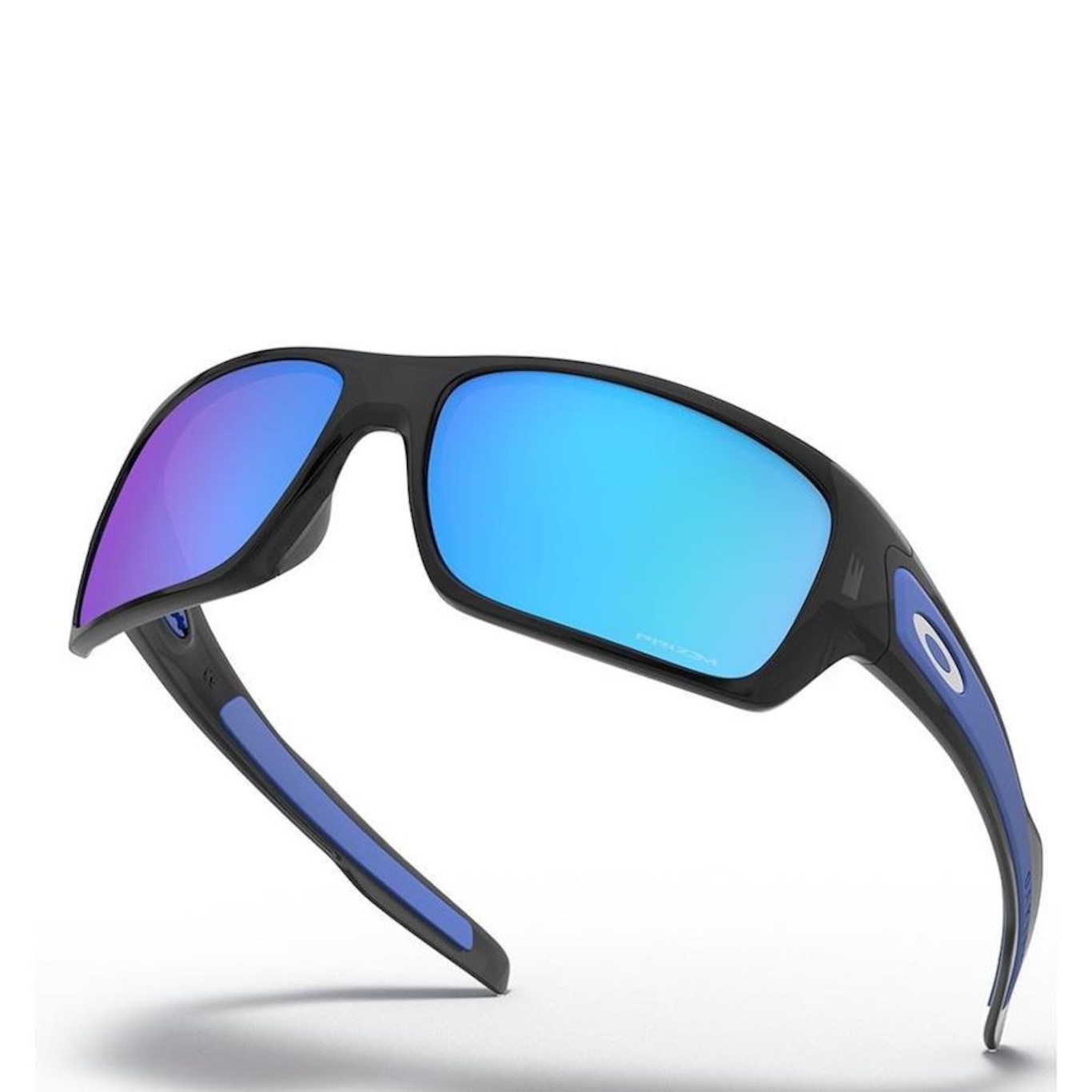 Óculos De Sol Masculino Oakley Turbine Black Ink Prizm Sapphire - Foto 4