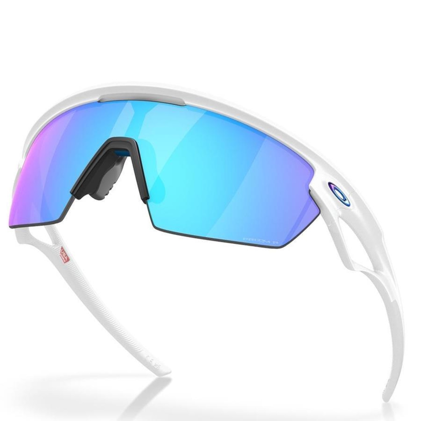 Óculos De Sol Unissex Oakley Sphaera Matte White Sapphire Polarized - Foto 5