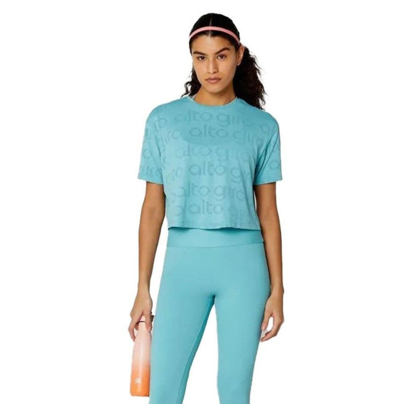 Blusa Cropped Alto Giro Mesh - Feminina - Foto 1