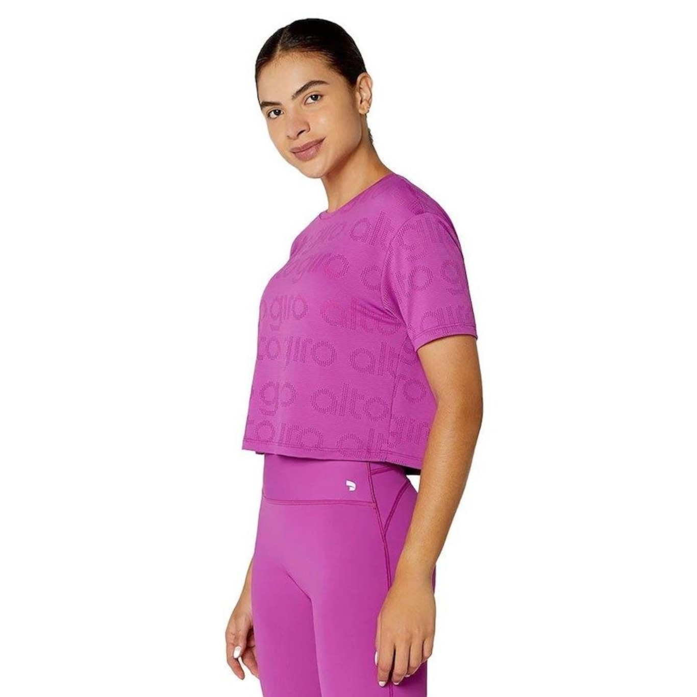 Blusa Cropped Alto Giro Mesh - Feminina - Foto 3