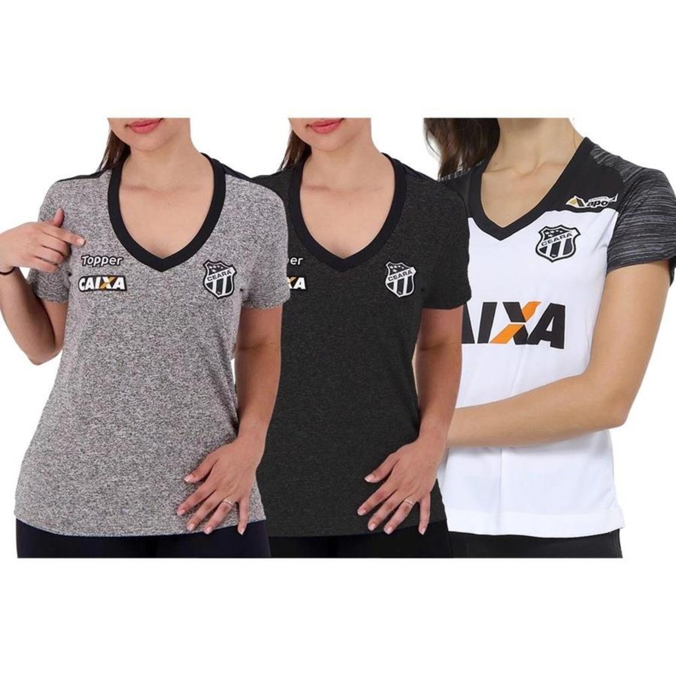 Kit Camisa do Ceará 2018 Topper - 3 Unidades - Feminino - Foto 1