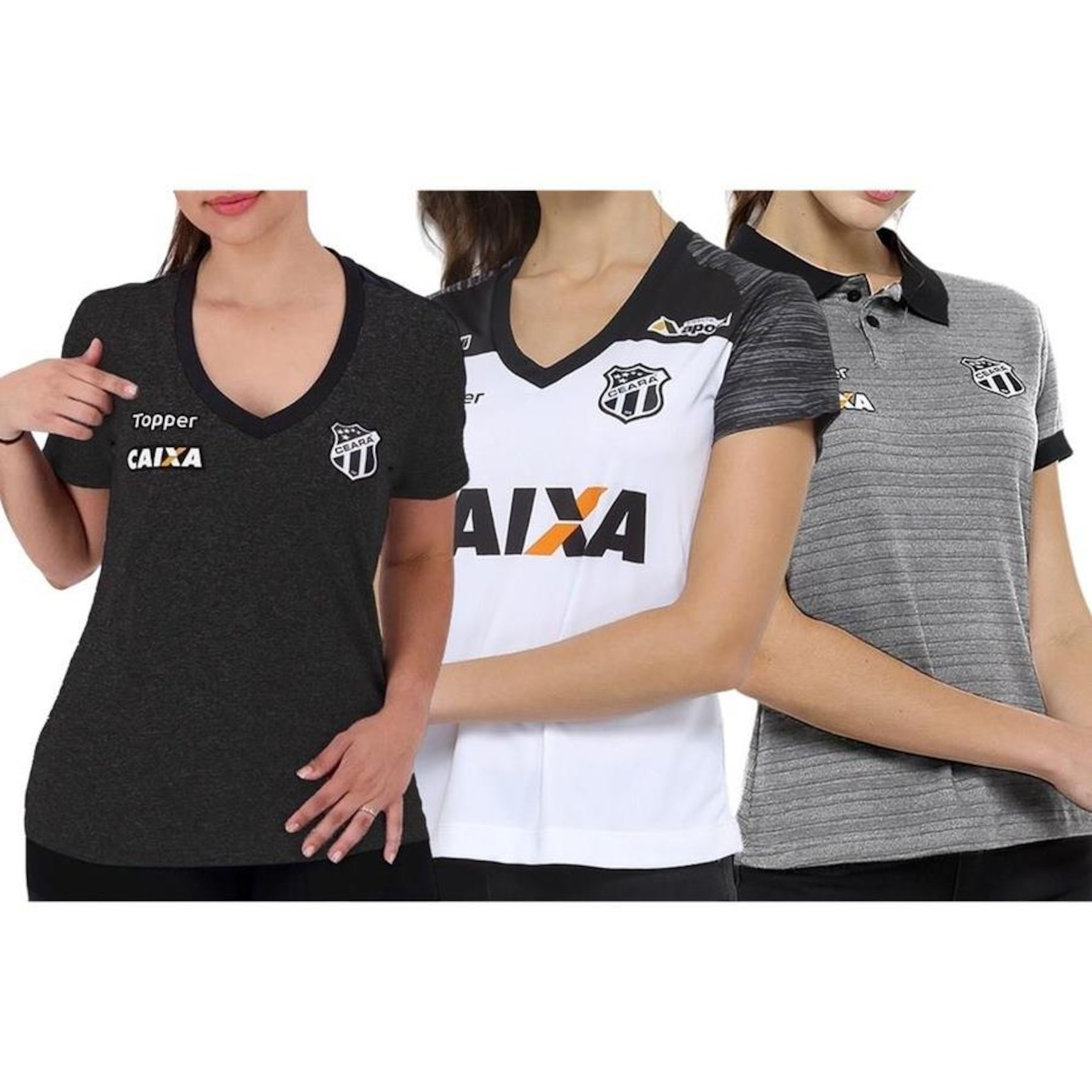 Kit Camisa do Ceará 2018 Topper - 3 Unidades - Feminino - Foto 1