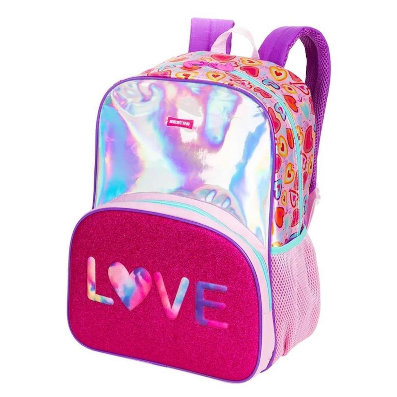 Mochila Sestini X Love Escolar Grande - Foto 2