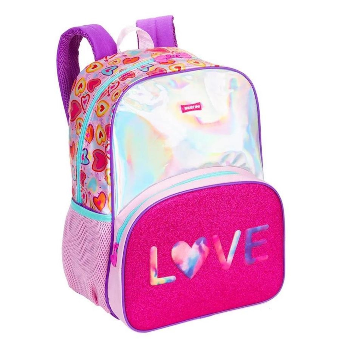 Mochila Sestini X Love Escolar Grande - Foto 3