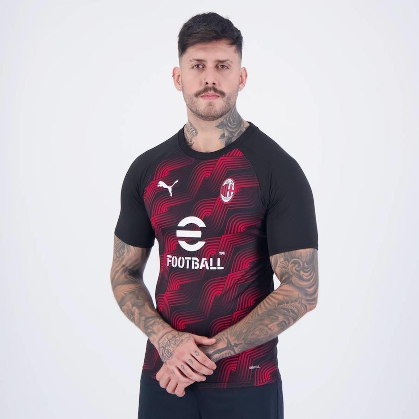 Camisa Puma Milan Pré Jogo 2025 Puma - Masculina - Foto 3