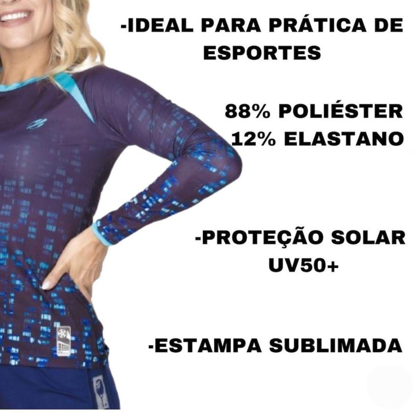 Camiseta Feminina Mormaii Futevôlei Sublimada Proteção Solar Uv50 Manga Longa - Foto 4