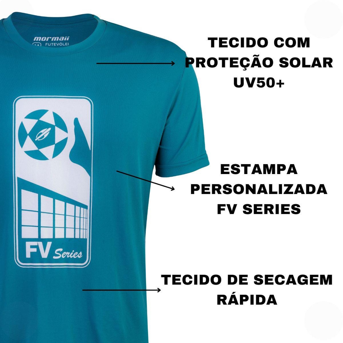 Camiseta Futevolei Mormaii Series Proteção Solar Uv50 - Masculina - Foto 3