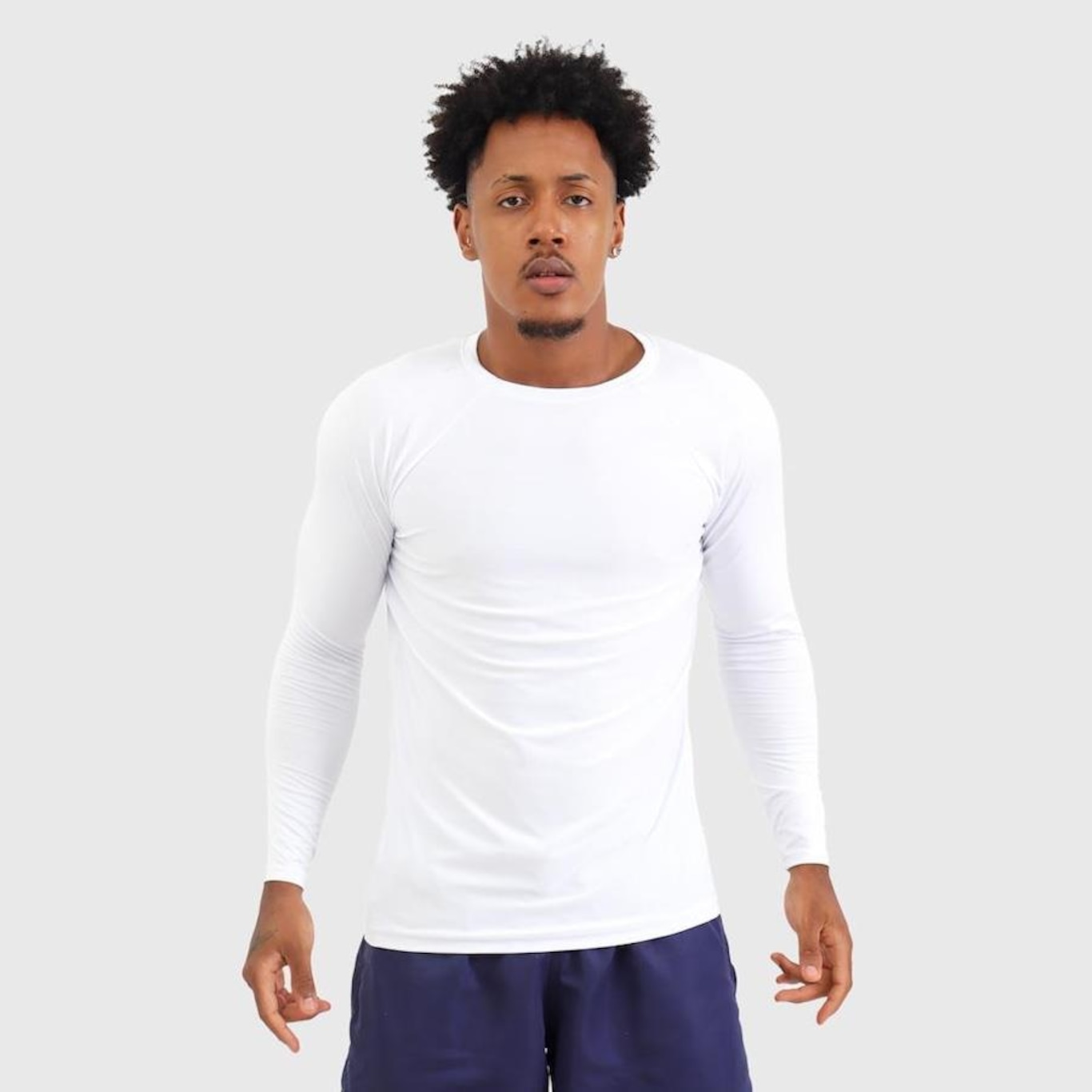 Camisa Masculina De Manga Longa Com Proteção Solar Uv Estilo Esportiva - Foto 1