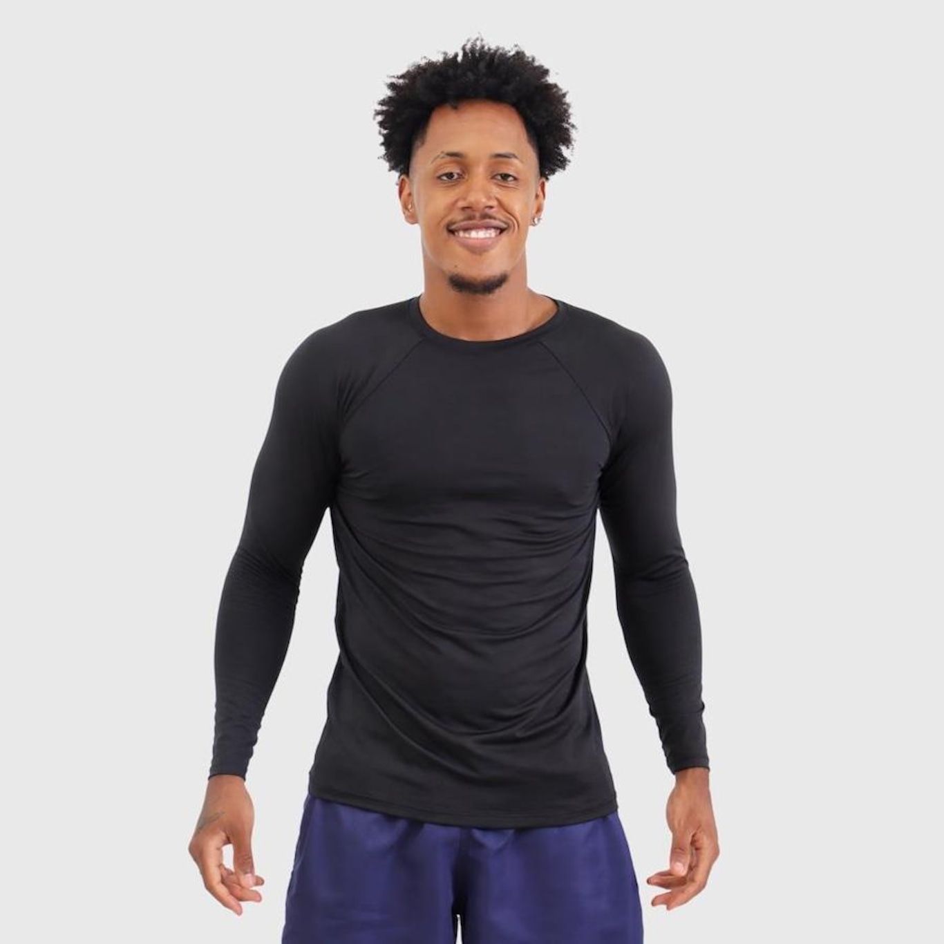 Camisa Masculina De Manga Longa Com Proteção Solar Uv Estilo Esportiva - Foto 1