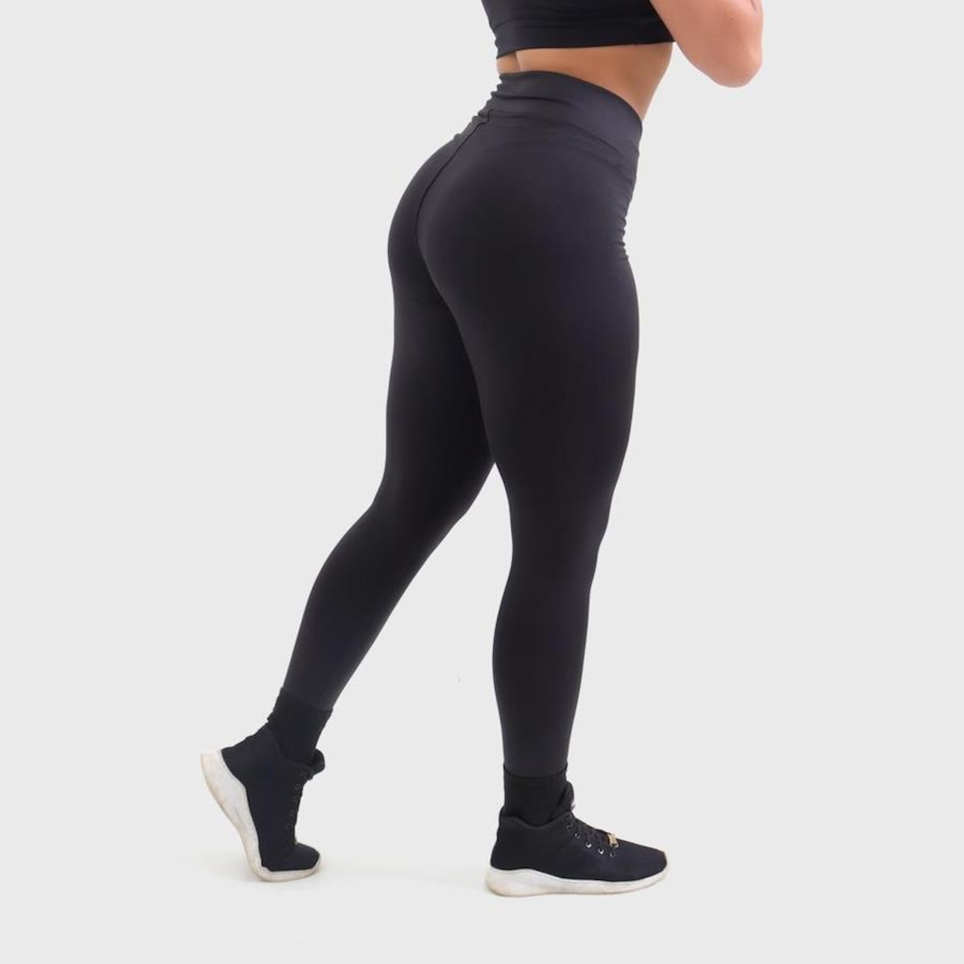 Calça Legging Feminina Fitness Suplex Poliéster Tubular Gros Jet Air - Foto 2