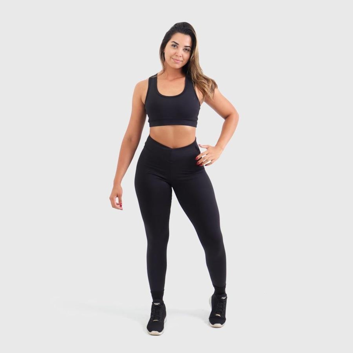 Calça Legging Feminina Fitness Suplex Poliéster Tubular Gros Jet Air - Foto 4