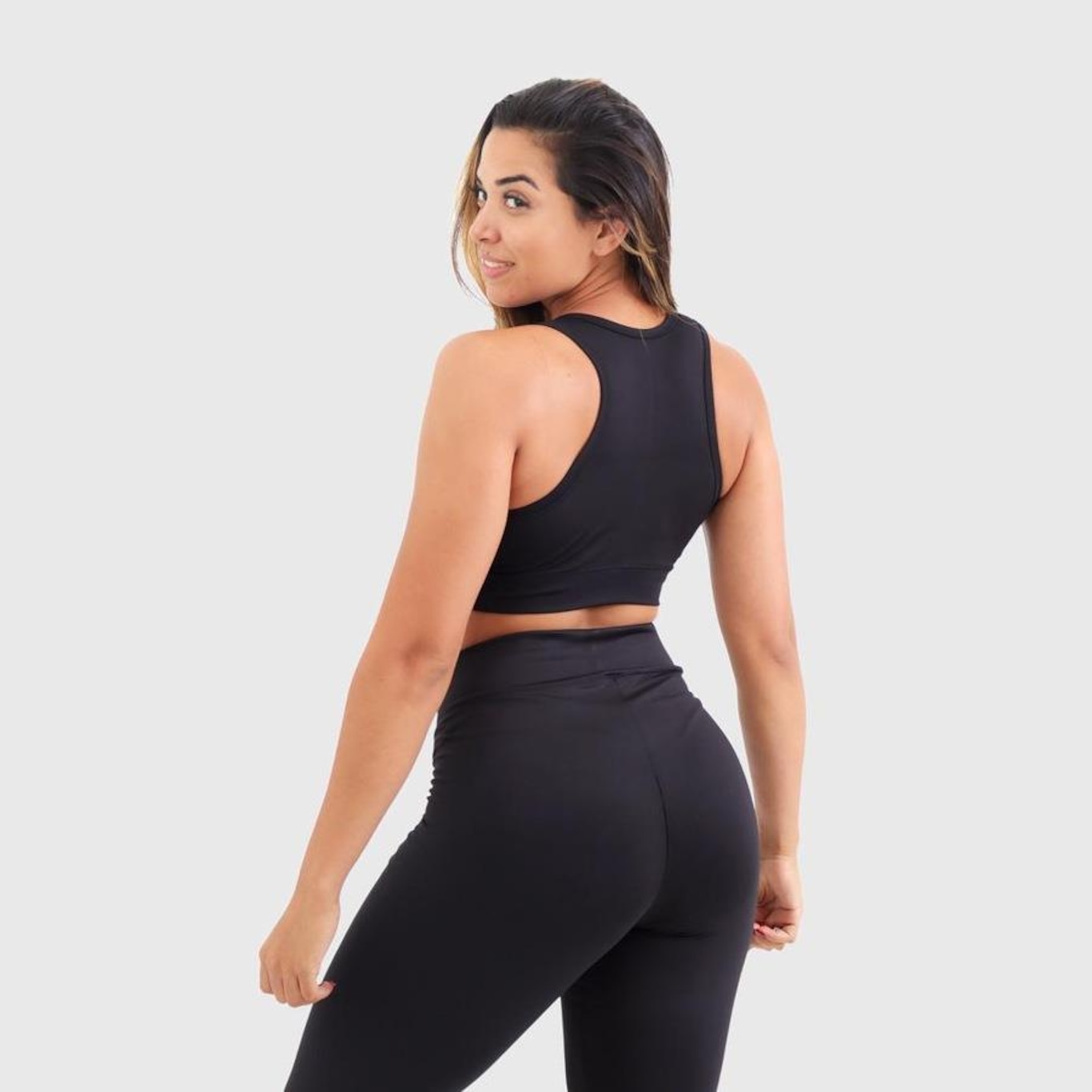 Calça Legging Feminina Fitness Suplex Poliéster Tubular Gros Jet Air - Foto 6