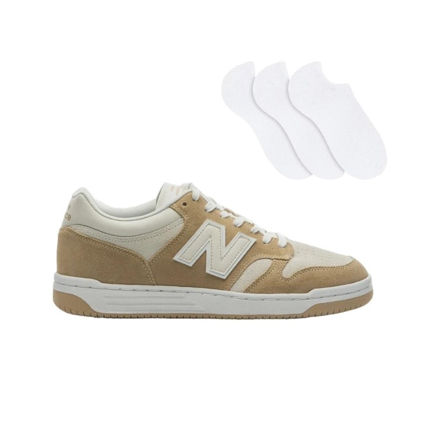 Kit Tênis New Balance 480 Low + 3 Pares de Meias - Masculino - Foto 1