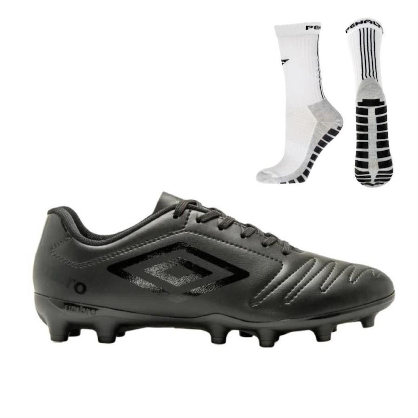 Kit Chuteira de Campo Umbro Class + Meia Antiderrapante - Adulto - Foto 1