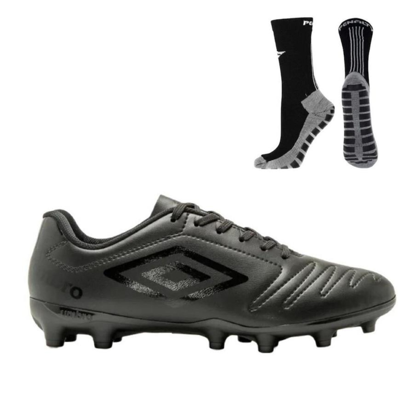 Kit Chuteira de Campo Umbro Class + Meia Antiderrapante - Adulto - Foto 1