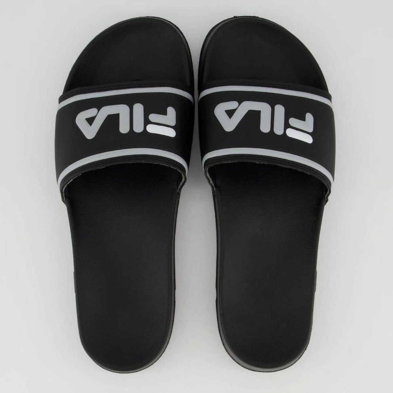 Chinelo Fila Drifter Stripes Logo II Slide - Masculino - Foto 1