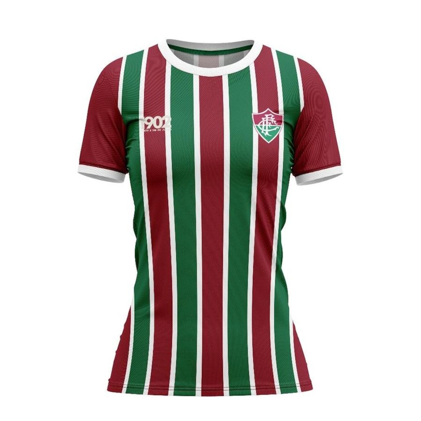 Camisa do Fluminense Baby Look Attract Tricolor Braziline - Feminina - Foto 1