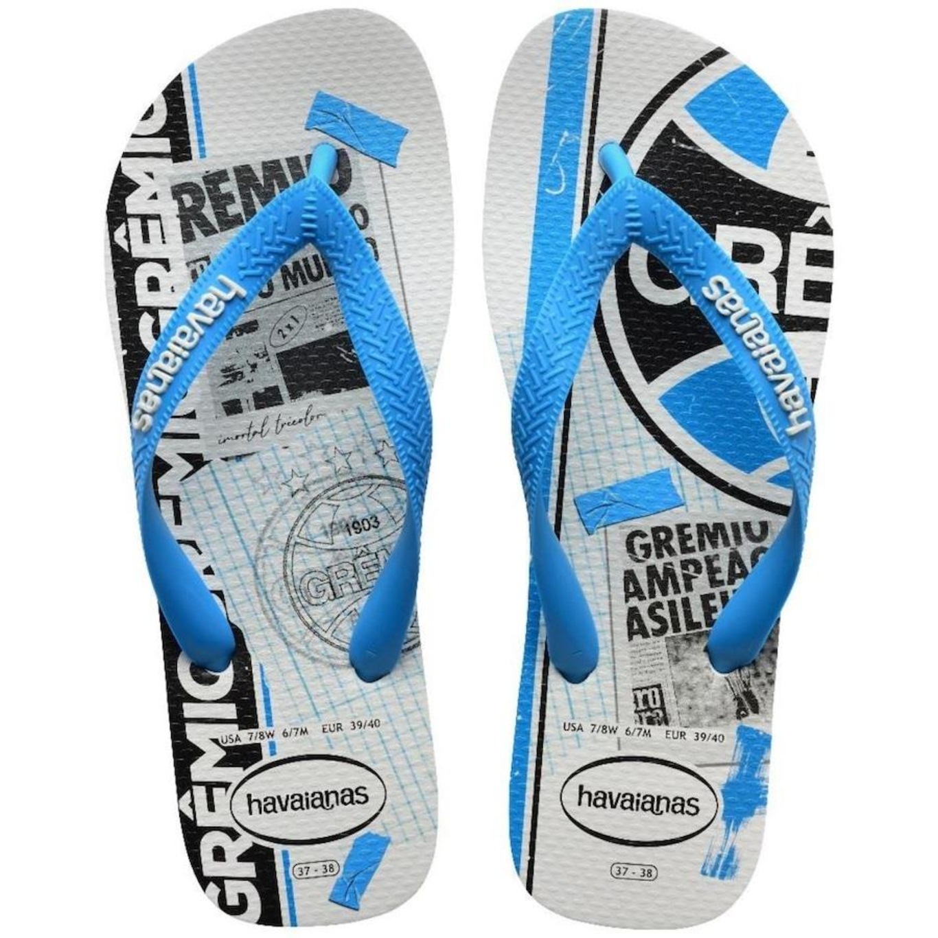 Chinelo Havaianas Top Times Grêmio - Unissex - Foto 1